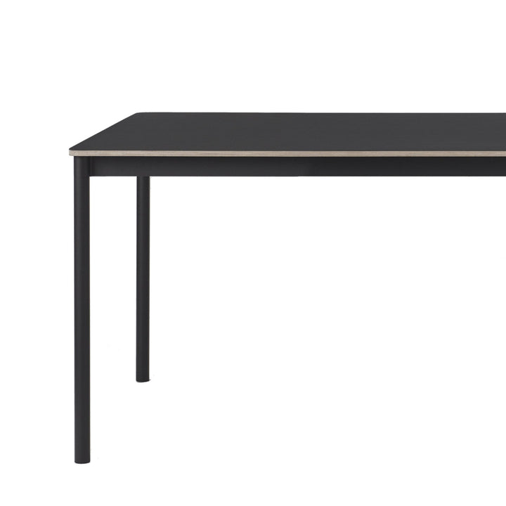 Base Table - Muuto - Table + Task - Small - 55.1" x 31.5" - Black Top/Plywood/Black Base - HORNE