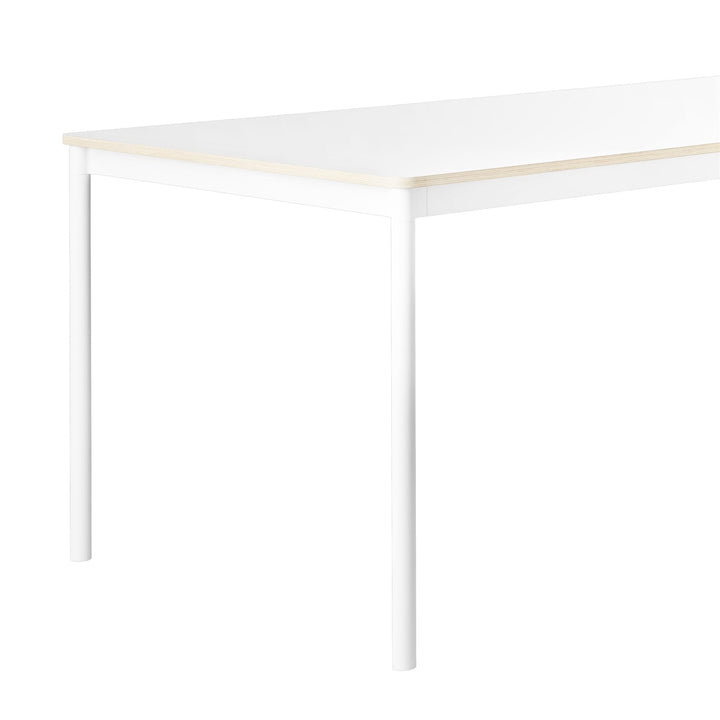 Base Table - Muuto - Table + Task - Small - 55.1" x 31.5" - White Top/Plywood/White Base - HORNE
