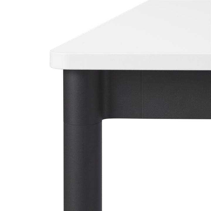 Base Table - Muuto - Table + Task - Small - 55.1" x 31.5" - White Top/White ABS/Black Base - HORNE