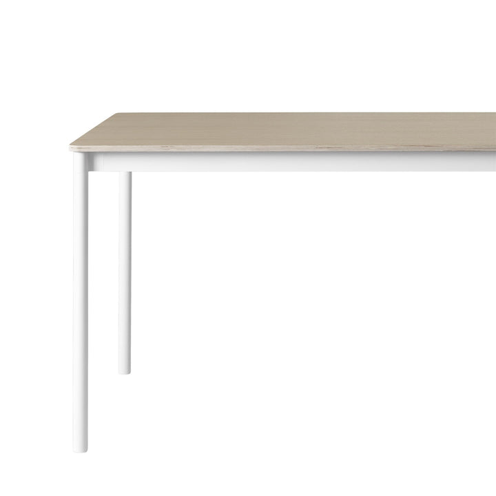 Base Table - Muuto - Table + Task - Small - 55.1" x 31.5" - Oak Top/Plywood/White Base - HORNE