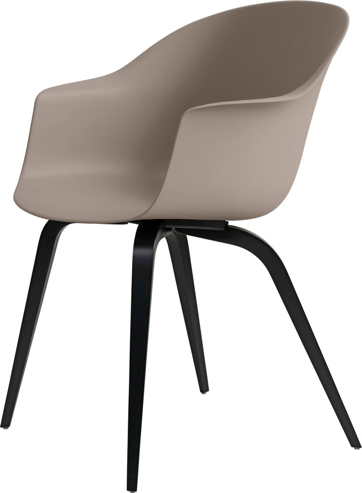 Bat Dining Armchair - Black Stained Beech Base - Gubi - Chairs - New Beige - HORNE
