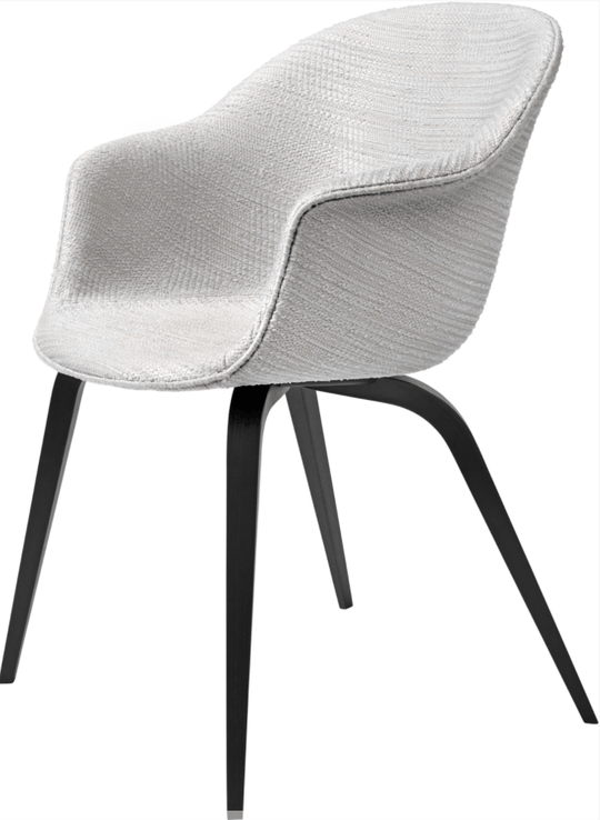 Bat Dining Armchair, Fully Upholstered - Black Stained Beech Base - Gubi - Chairs - Canvas 2 - 0674 - HORNE