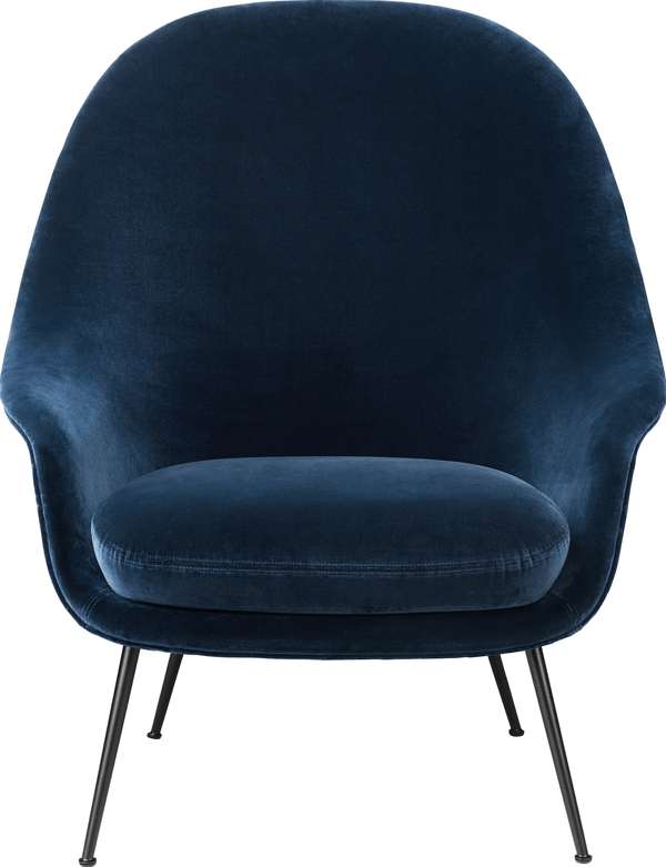 Bat Lounge Chair w/ High Back - Black - Gubi - Chairs - Canvas 2 - 0674 - HORNE