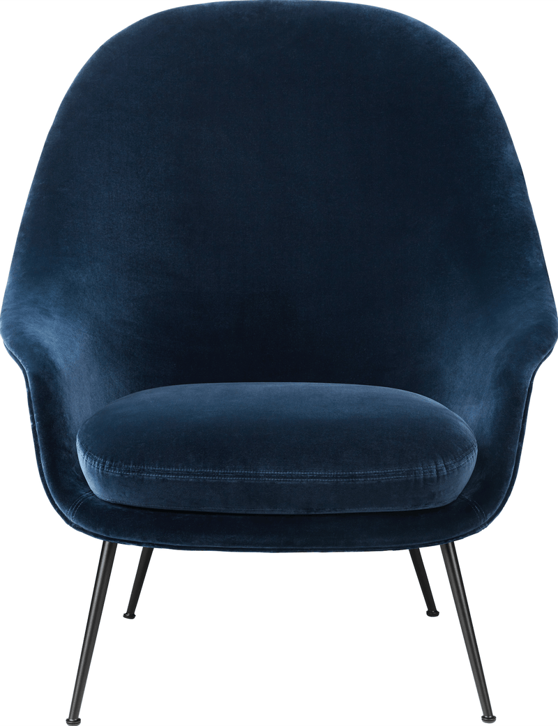 Bat Lounge Chair w/ High Back - Black - Gubi - Chairs - Canvas 2 - 0674 - HORNE