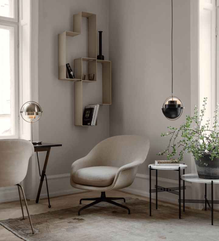 Bat Lounge Chair w/ Low Back - Matte Black - Gubi - Chairs - Gabriel Tempt - 60152 - HORNE