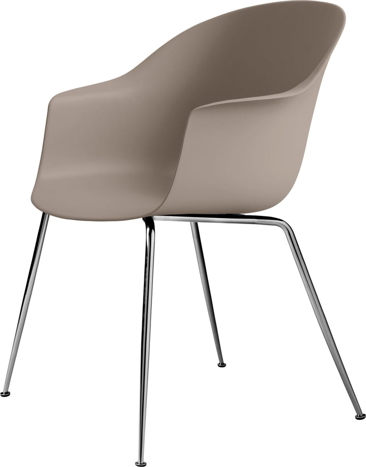 Bat Shell Dining Armchair - Chrome Base - Gubi - Chairs - New Beige - HORNE