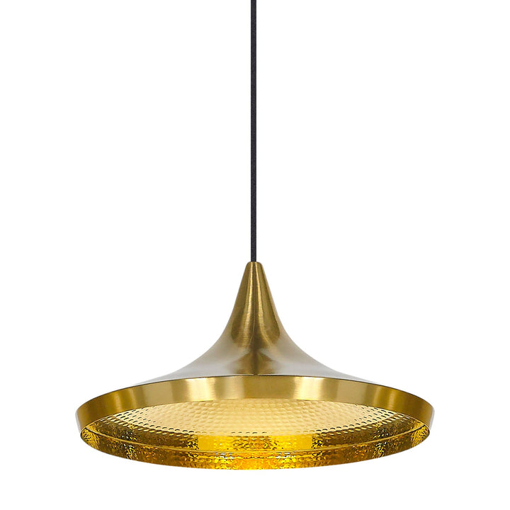 Beat Wide Pendant - Brass
