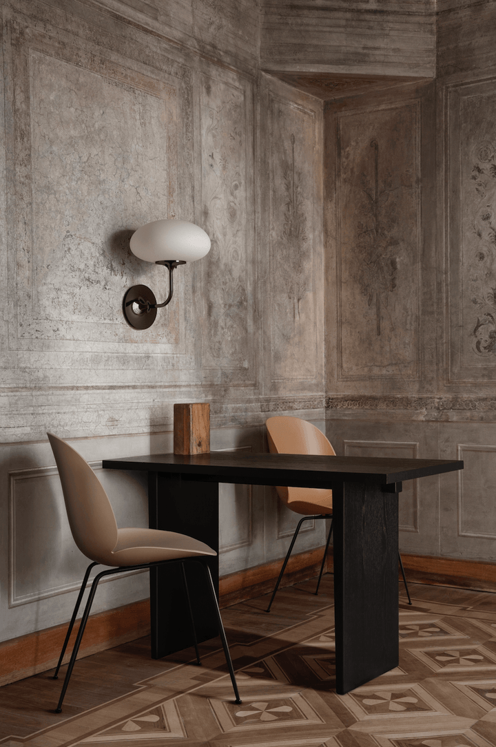 Beetle Dining Chair - Black Chrome Base - Gubi - Chairs - Black - HORNE