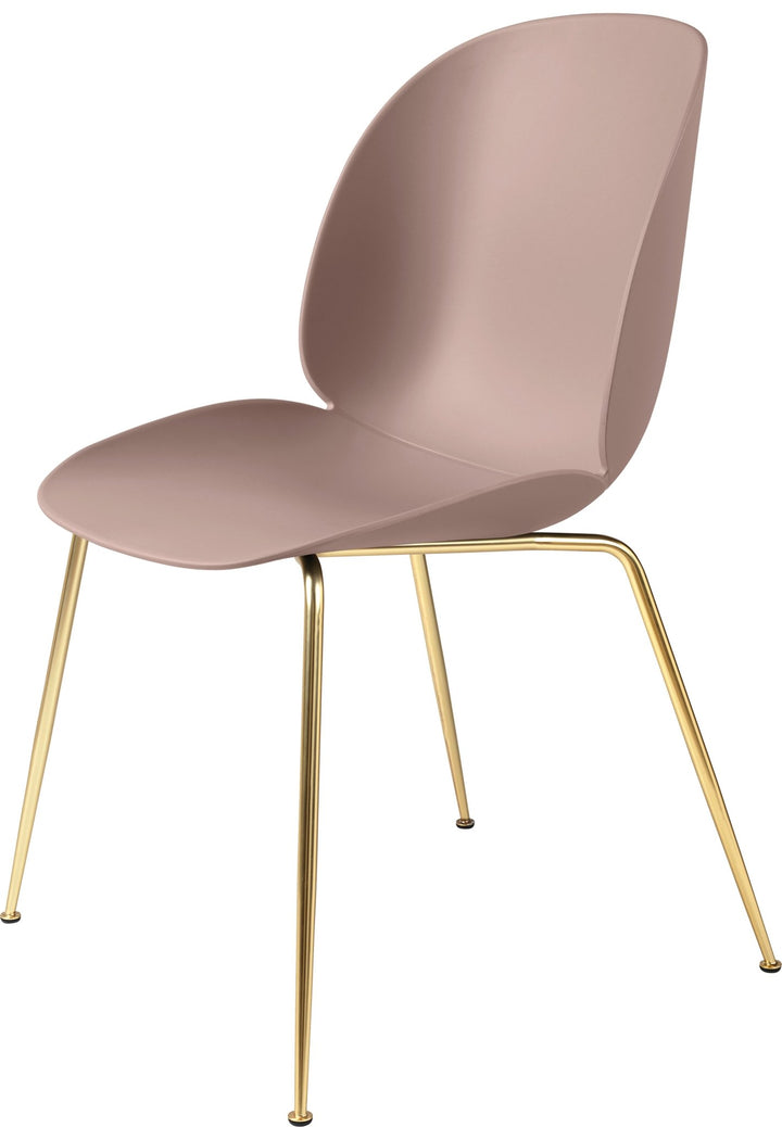 Beetle Dining Chair - Matte Brass Base - Gubi - Chairs - Sweet Pink - HORNE