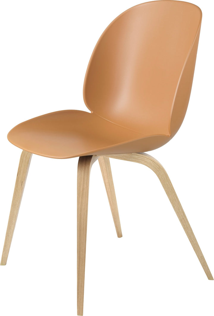 Beetle Dining Chair - Oak Base - Gubi - Chairs - Amber Brown - HORNE