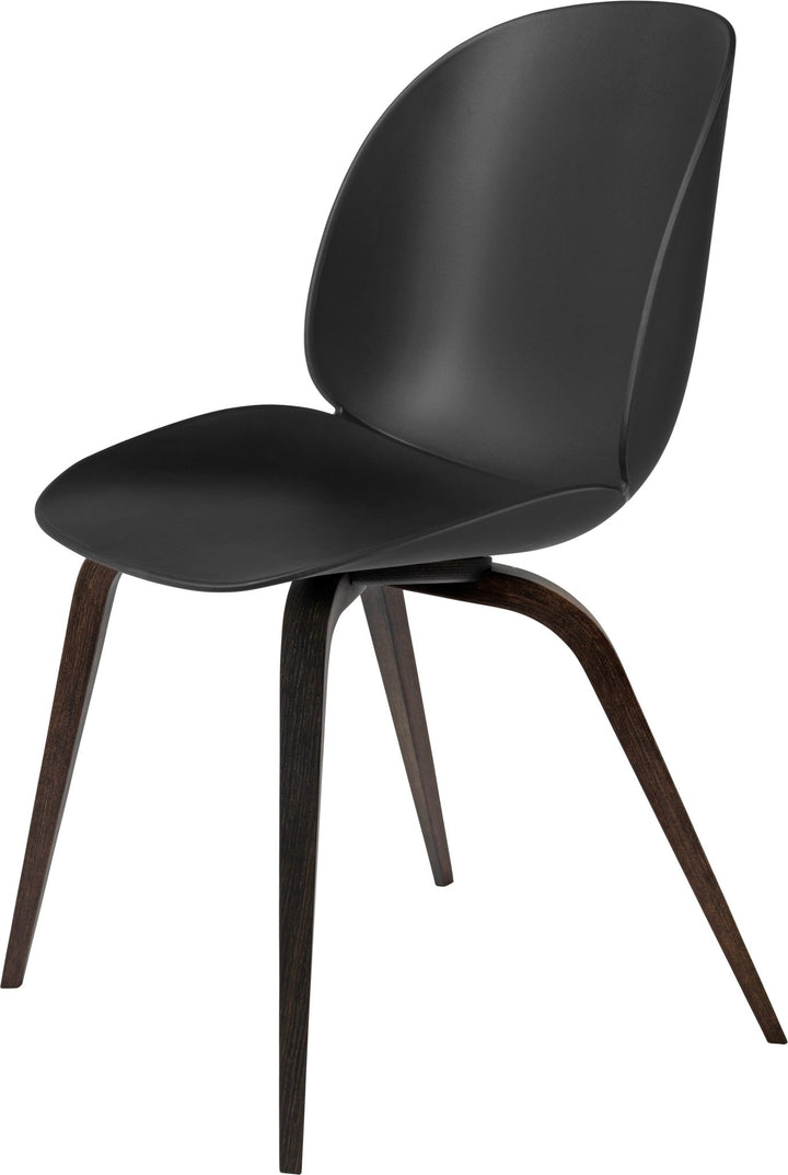 Beetle Dining Chair - Smoked Oak Base - Gubi - Chairs - Black - HORNE