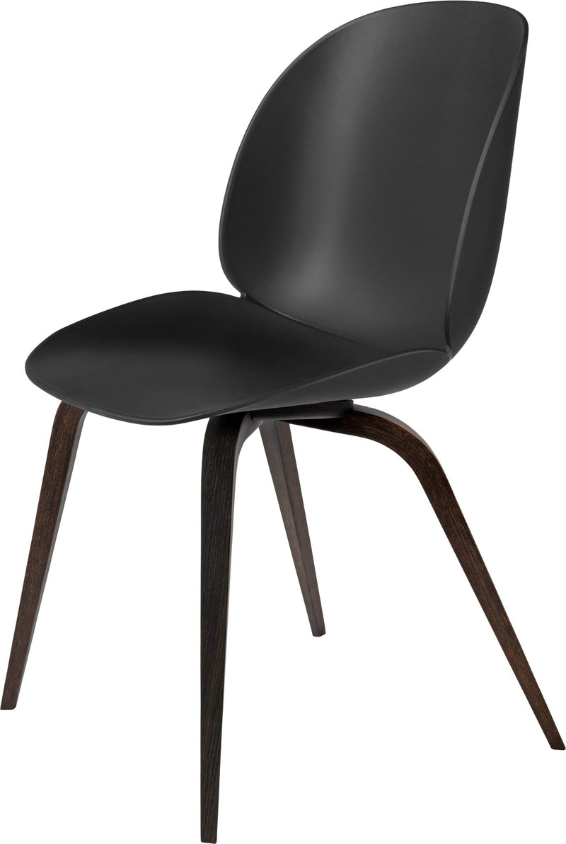 Beetle Dining Chair - Smoked Oak Base - Gubi - Chairs - Alabaster White - HORNE