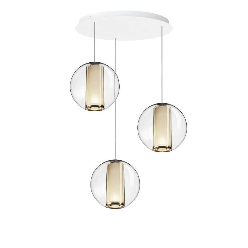 Bel Occhio Chandelier - Pablo Designs - Pendants - 3 Orange Belo Occhio 16's - HORNE
