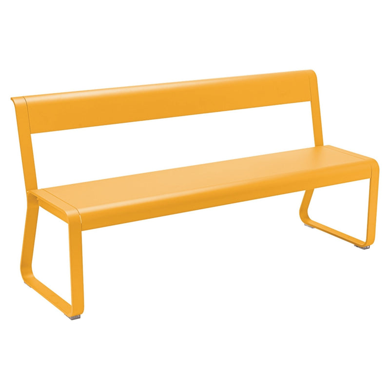Bellevie Bench with Back - Fermob - Outdoor Furniture - Black Cherry - HORNE