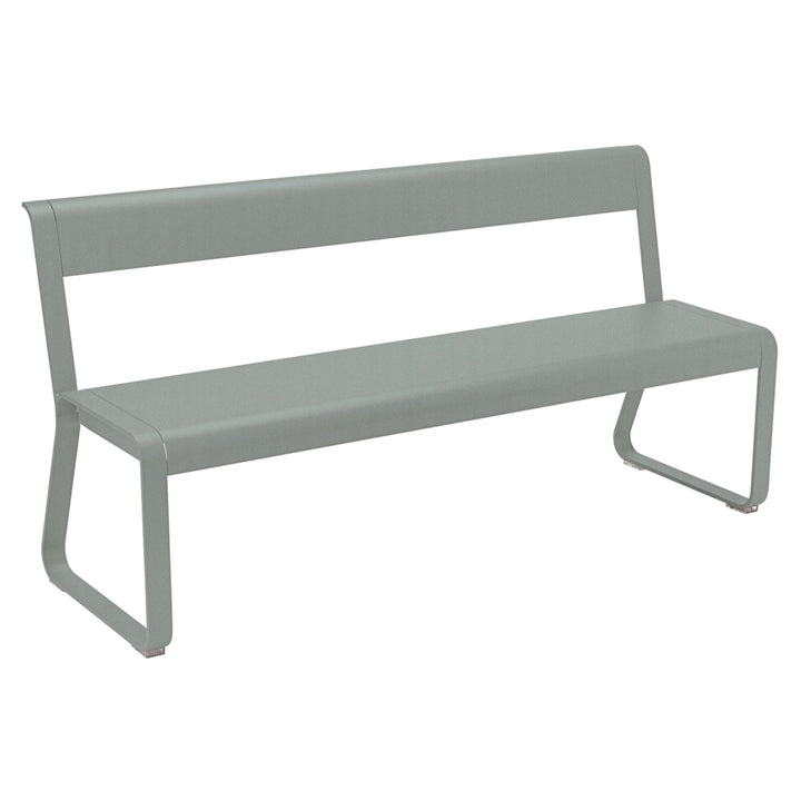 Bellevie Bench with Back - Fermob - Outdoor Furniture - Lapilli Grey - HORNE