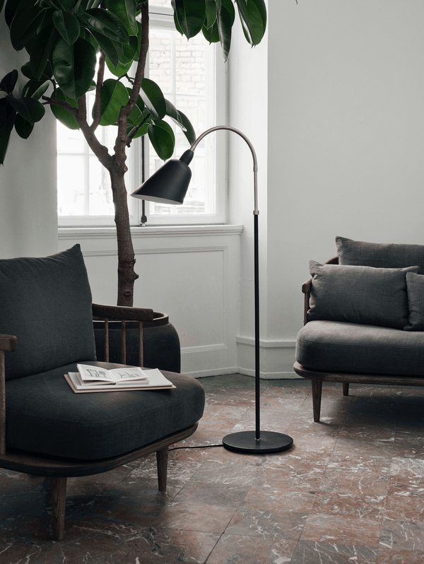 Bellevue AJ7 Floor Lamp - &Tradition - Floor Lamps - Black & Brass - Not UL Listed - HORNE