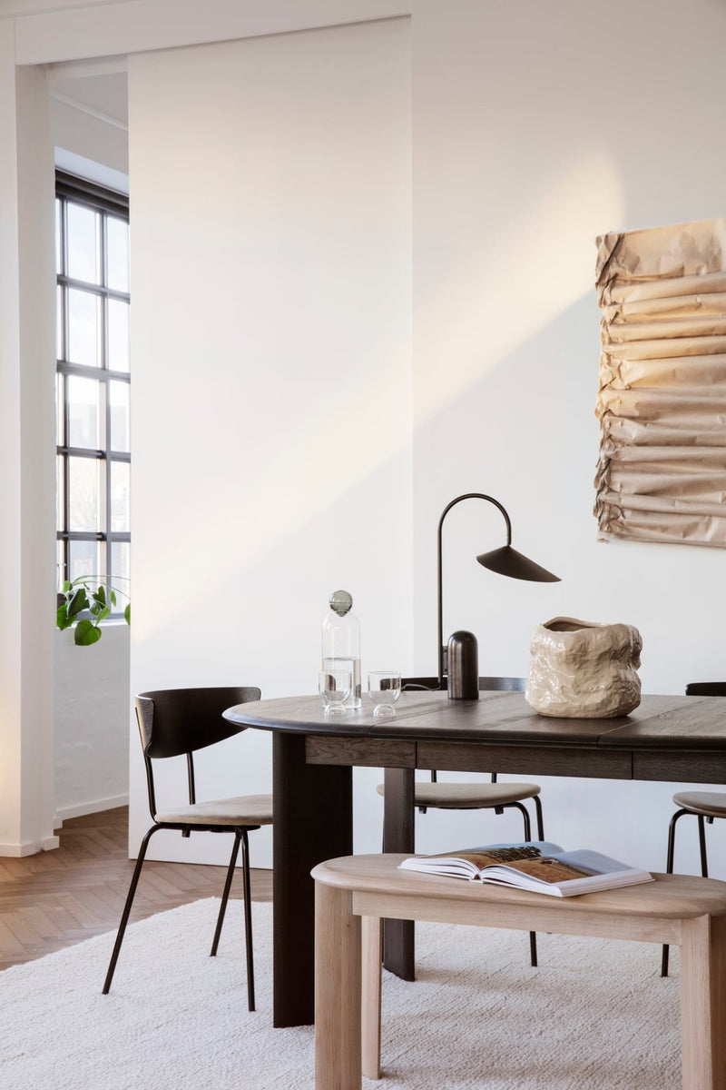 Bevel Table Extendable - Ferm Living - Tables + Desks - White Oiled Oak - Two Extensions - HORNE