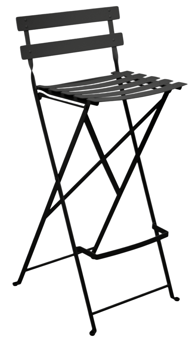 Bistro Bar Stool - Set of 2 - Fermob - Outdoor Furniture - Liquorice - HORNE