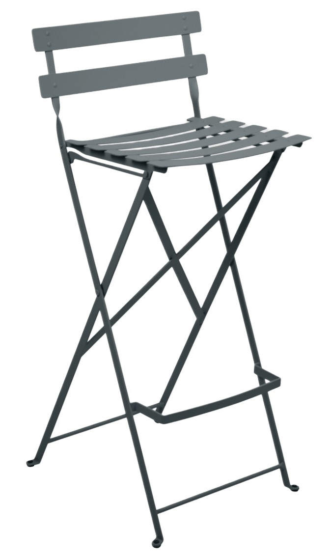 Bistro Bar Stool - Set of 2 - Fermob - Outdoor Furniture - Storm Grey - HORNE