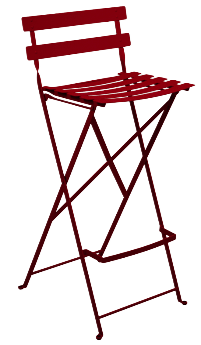 Bistro Bar Stool - Set of 2 - Fermob - Outdoor Furniture - Chili Red - HORNE