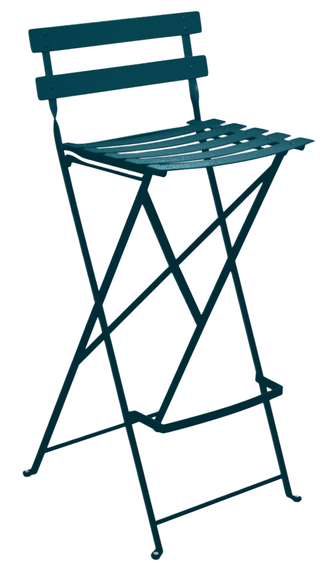 Bistro Bar Stool - Set of 2 - Fermob - Outdoor Furniture - Acapulco Blue - HORNE