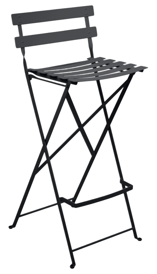 Bistro Bar Stool - Set of 2 - Fermob - Outdoor Furniture - Anthracite - HORNE