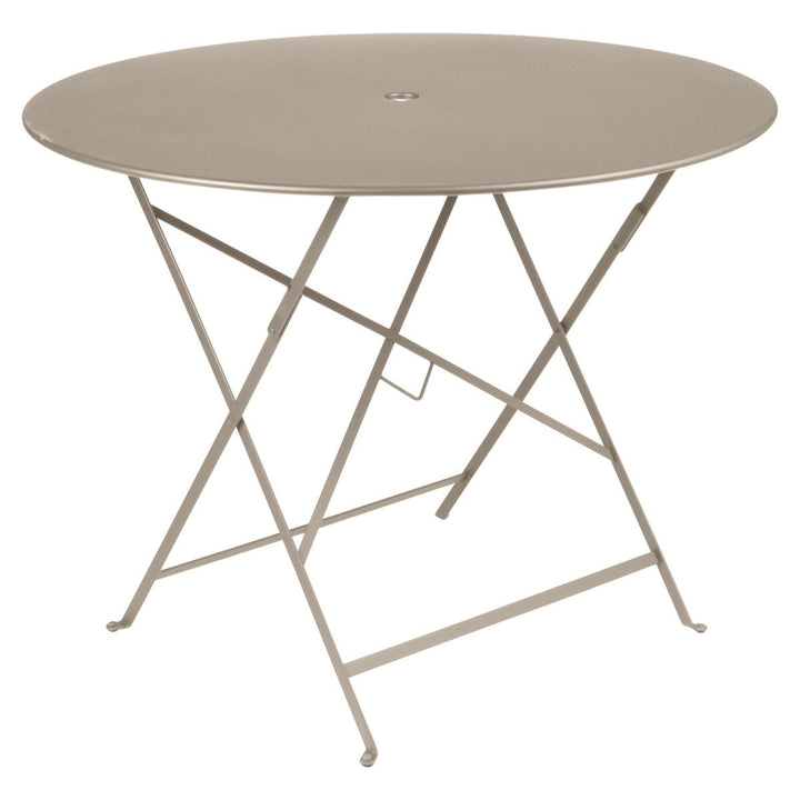 Bistro Round Folding Table - 38" w/Umbrella Hole - Fermob - Outdoor Furniture - Nutmeg - HORNE
