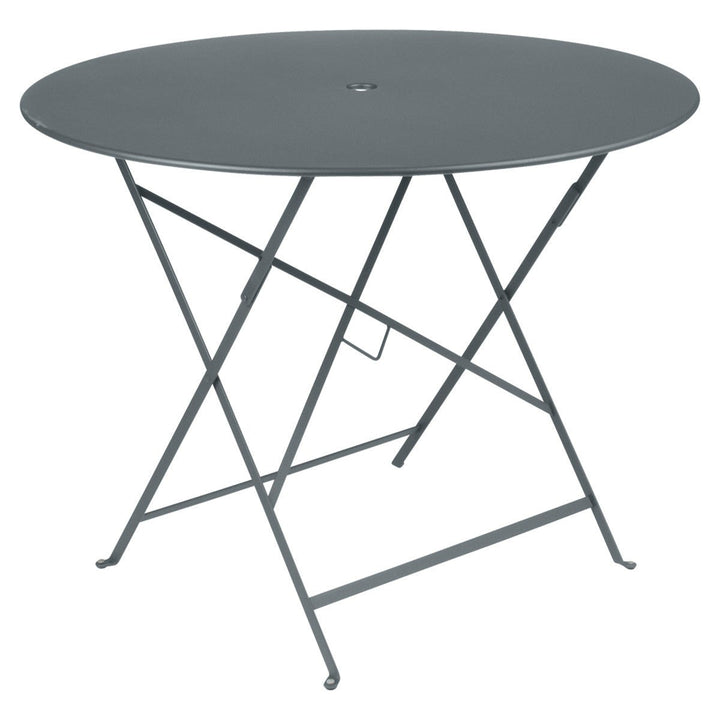 Bistro Round Folding Table - 38" w/Umbrella Hole - Fermob - Outdoor Furniture - Storm Grey - HORNE
