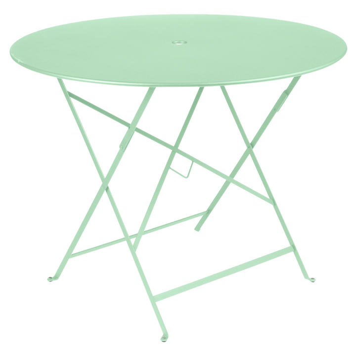 Bistro Round Folding Table - 38" w/Umbrella Hole - Fermob - Outdoor Furniture - Opaline Green - HORNE