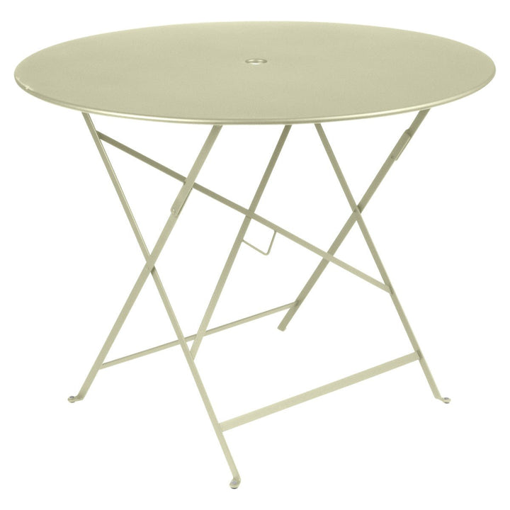 Bistro Round Folding Table - 38" w/Umbrella Hole - Fermob - Outdoor Furniture - Willow Green - HORNE