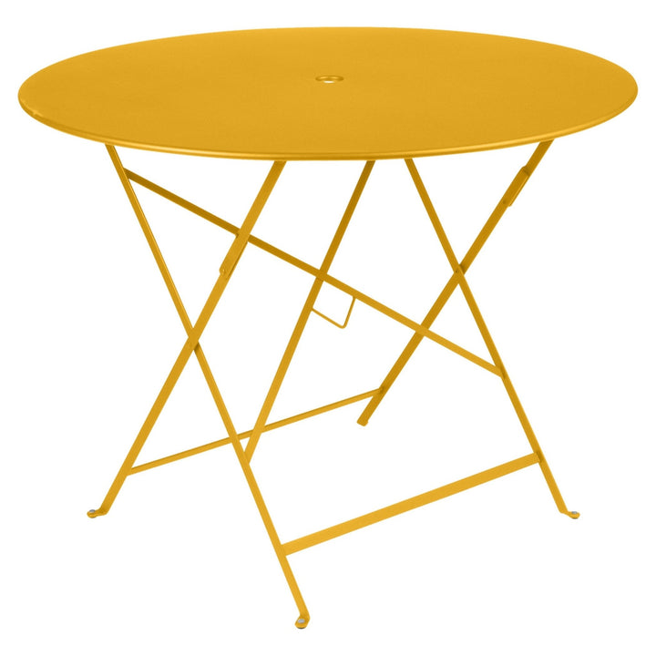 Bistro Round Folding Table - 38" w/Umbrella Hole - Fermob - Outdoor Furniture - Honey Textured - HORNE