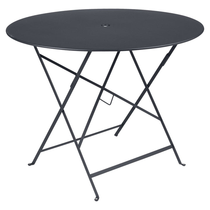 Bistro Round Folding Table - 38" w/Umbrella Hole - Fermob - Outdoor Furniture - Anthracite - HORNE