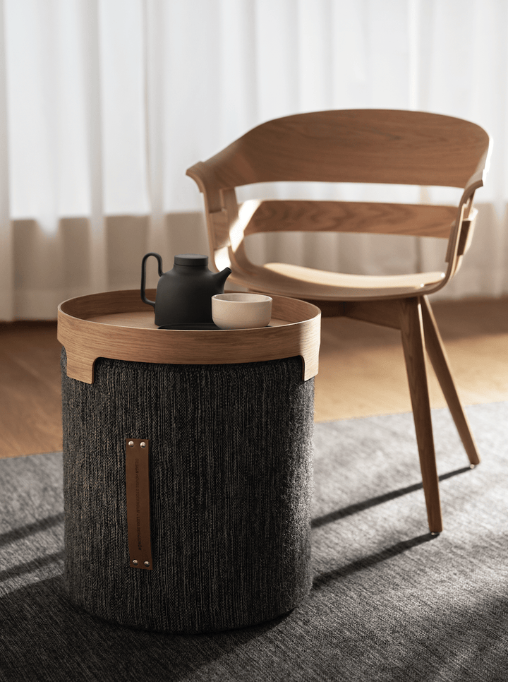 Björk Pouf/Stool - Design House Stockholm - Stools + Benches + Ottomans - Dark Grey - HORNE