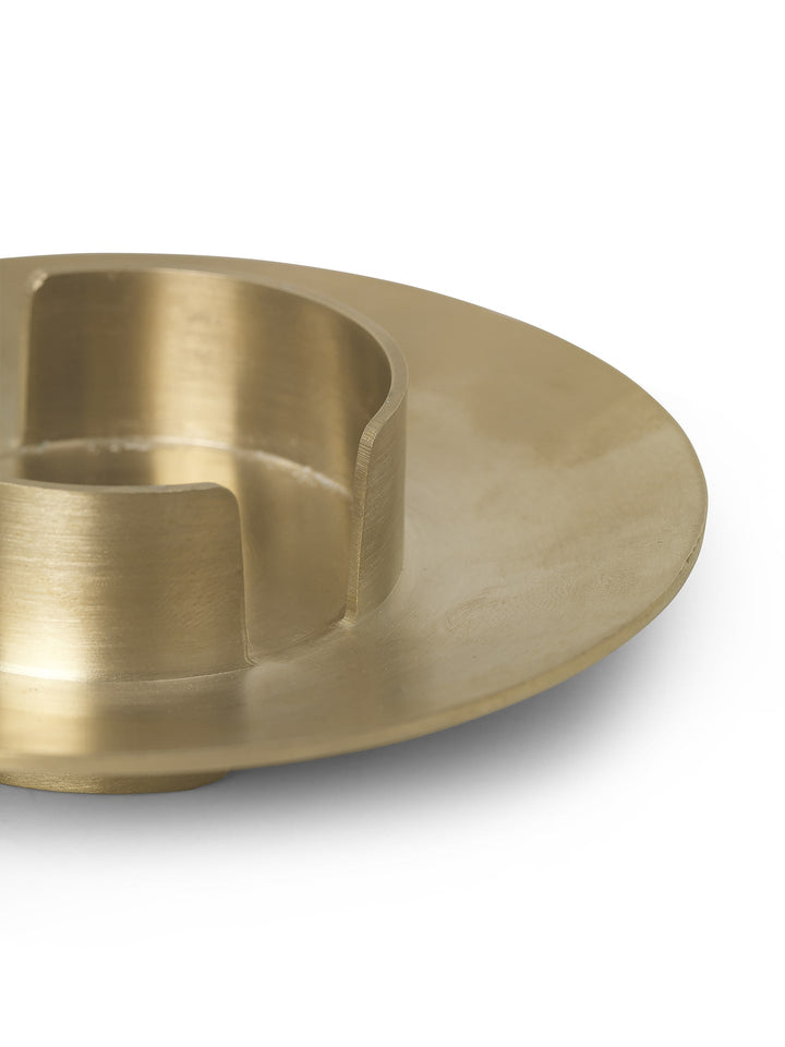Block Candle Holder - Ferm Living - Candle Holders - Brass - HORNE