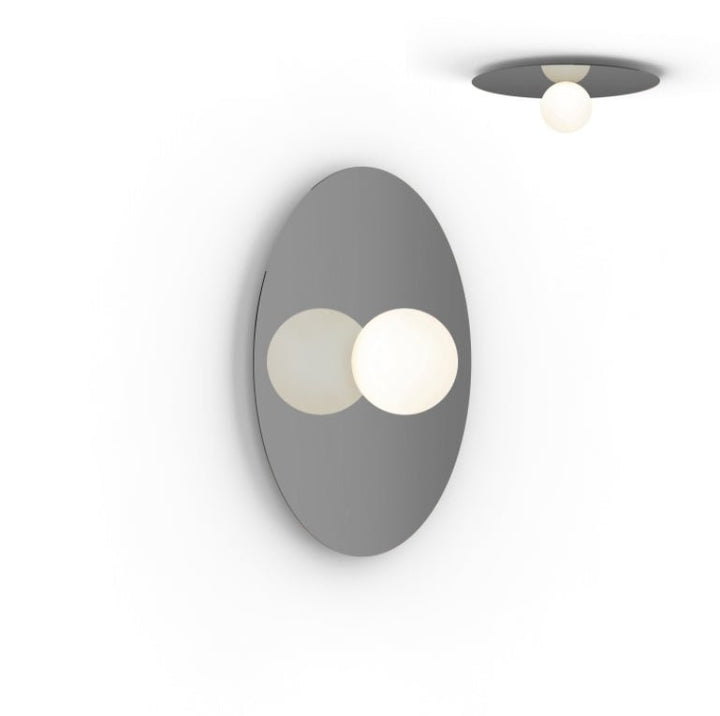 Bola Disc Flush - Pablo Designs - Wall Sconces - 22" - Gunmetal - HORNE