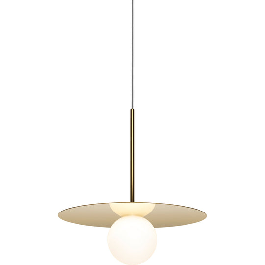Bola Disc Pendant - Pablo Designs - Pendants - 12" - Brass - HORNE