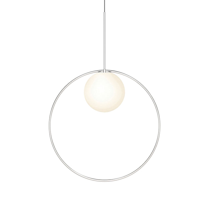 Bola Halo Pendant - Pablo Designs - Pendants - 22" dia Shade - Chrome - HORNE