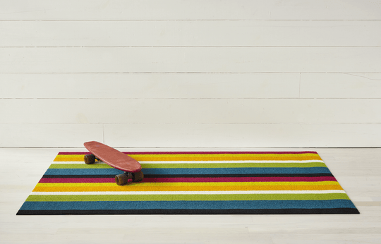Bold Stripe Shag Rug - Chilewich - Rugs - Multi - Doormat - HORNE