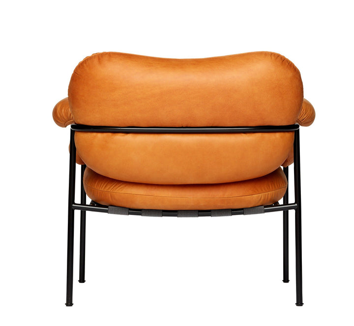 Bollo Armchair - Fogia - Chairs - Vintage - Cognac Leather - White - HORNE