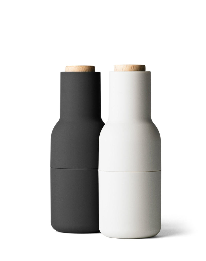 Bottle Grinders - Set of 2 - Audo Copenhagen - Kitchen Tools - Bronzed Brass - Walnut Lid - HORNE