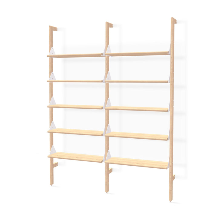 Branch - 2 Shelving Unit - Gus* Modern - Shelving - Blonde Frame/White Brackets - HORNE