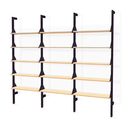 Branch - 3 Shelving Unit - Gus* Modern - Shelving - Black Frame/Blonde Shelves - HORNE