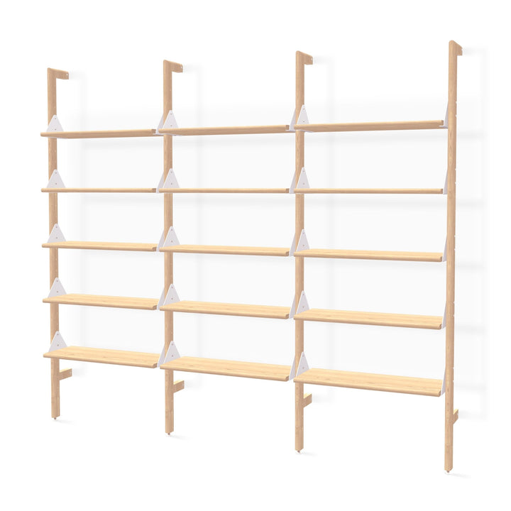Branch - 3 Shelving Unit - Gus* Modern - Shelving - Blonde Frame/White Brackets - HORNE