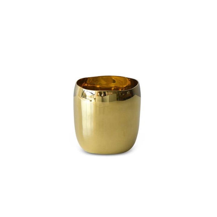 Cuadrado Petite Vessel in Brass - Tina Frey - Art + Objects - HORNE