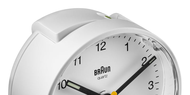 Braun Classic Alarm Clock - BC01 - Braun - Clocks - White Case & White Dial - HORNE