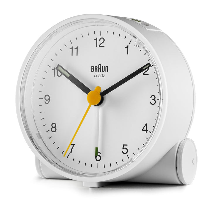 Braun Classic Alarm Clock - BC01 - Braun - Clocks - White Case & White Dial - HORNE