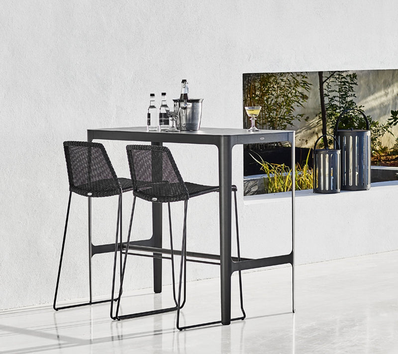 Breeze Bar Chair - Small - Cane Line - Stools + Benches + Ottomans - Black - HORNE