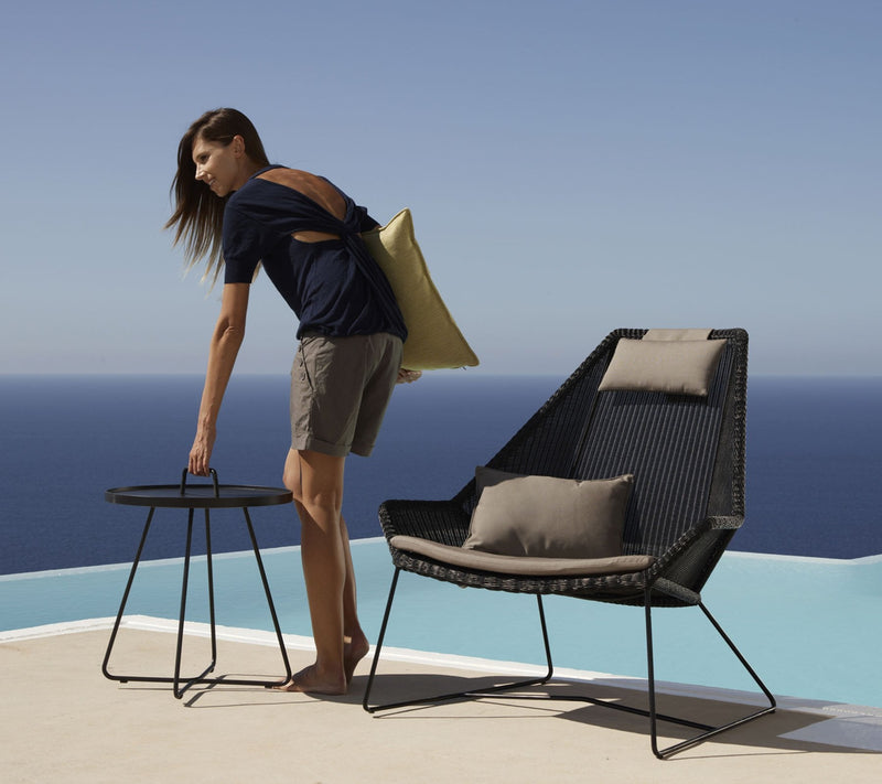 Breeze Highback Chair - Cane Line - Outdoor Furniture - Black - No Cushion - HORNE
