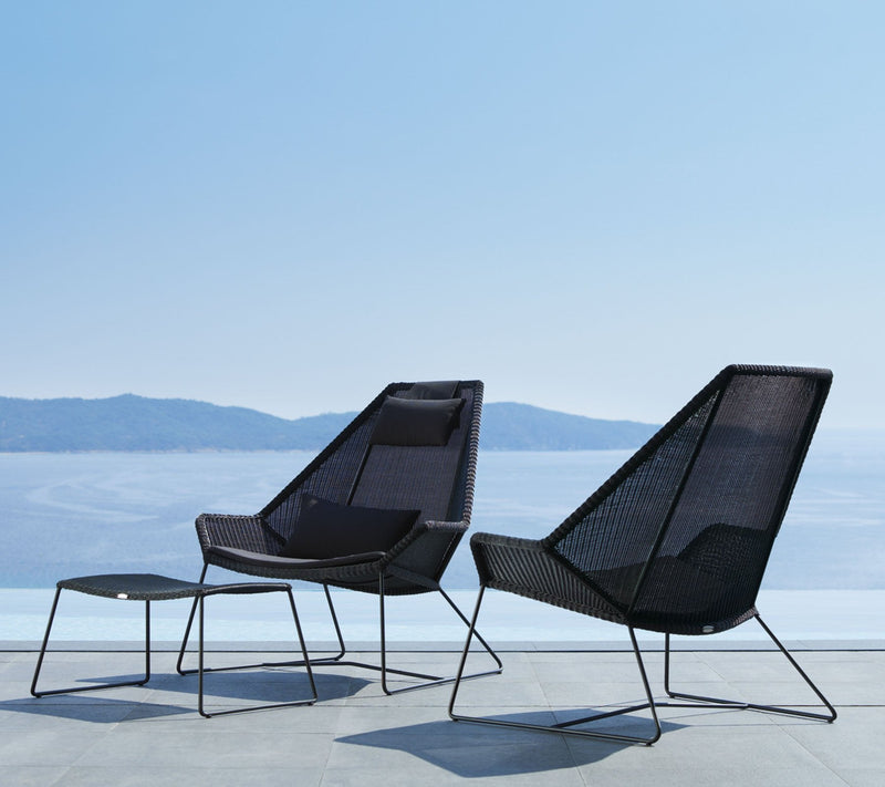 Breeze Highback Chair - Cane Line - Outdoor Furniture - Black - No Cushion - HORNE