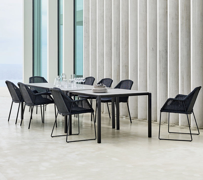 Breeze Stacking Dining Chair - Set of 2 - Cane Line - Outdoor Furniture - Black - No Cushion - HORNE
